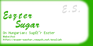 eszter sugar business card